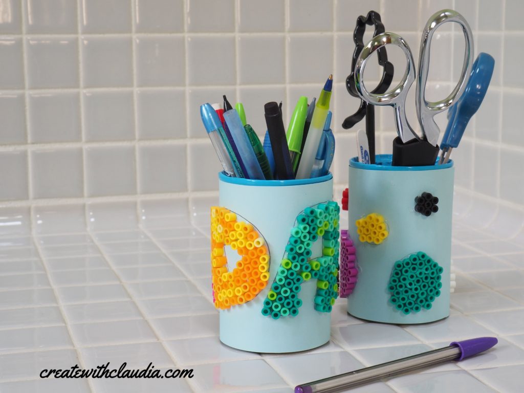 Perler Bead Soup Can Pencil Cup - Create with Claudia