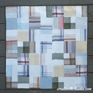 Men's Handkerchief Memory Quilt Tutorial - Create with Claudia