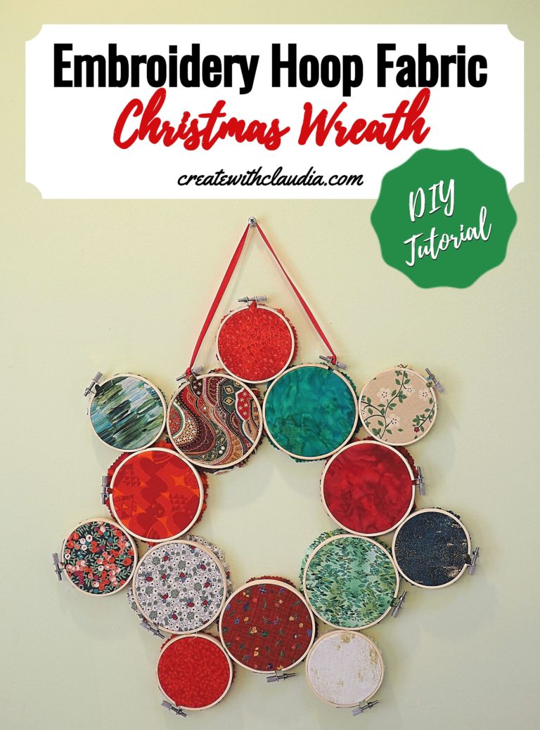 Embroidery Hoop Christmas Wreath - Create with Claudia