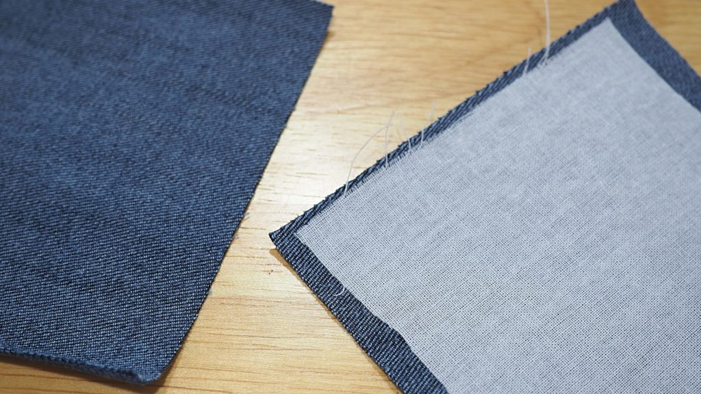 Stabilize stretch jeans when quilting with denim that has stretch