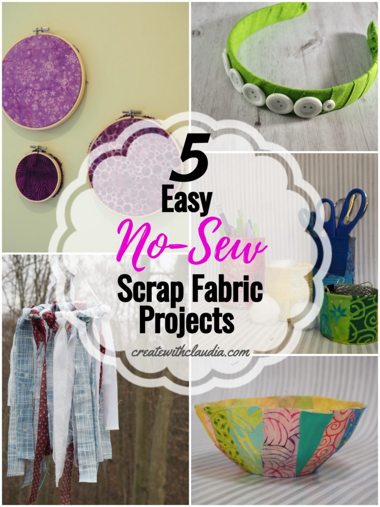 Fabric Crafts Without Sewing Diy Scrap Tutorial: No-sew Halloween Bowls ...