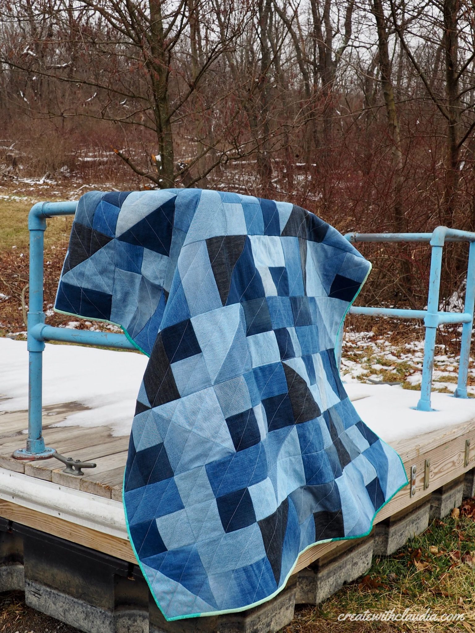 Freeform Denim Quilt Pattern Create with Claudia