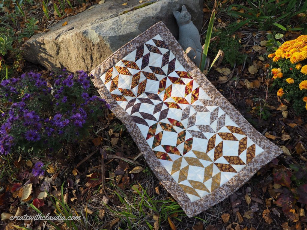 Swirling Leaves Quilted Table Runner Pattern