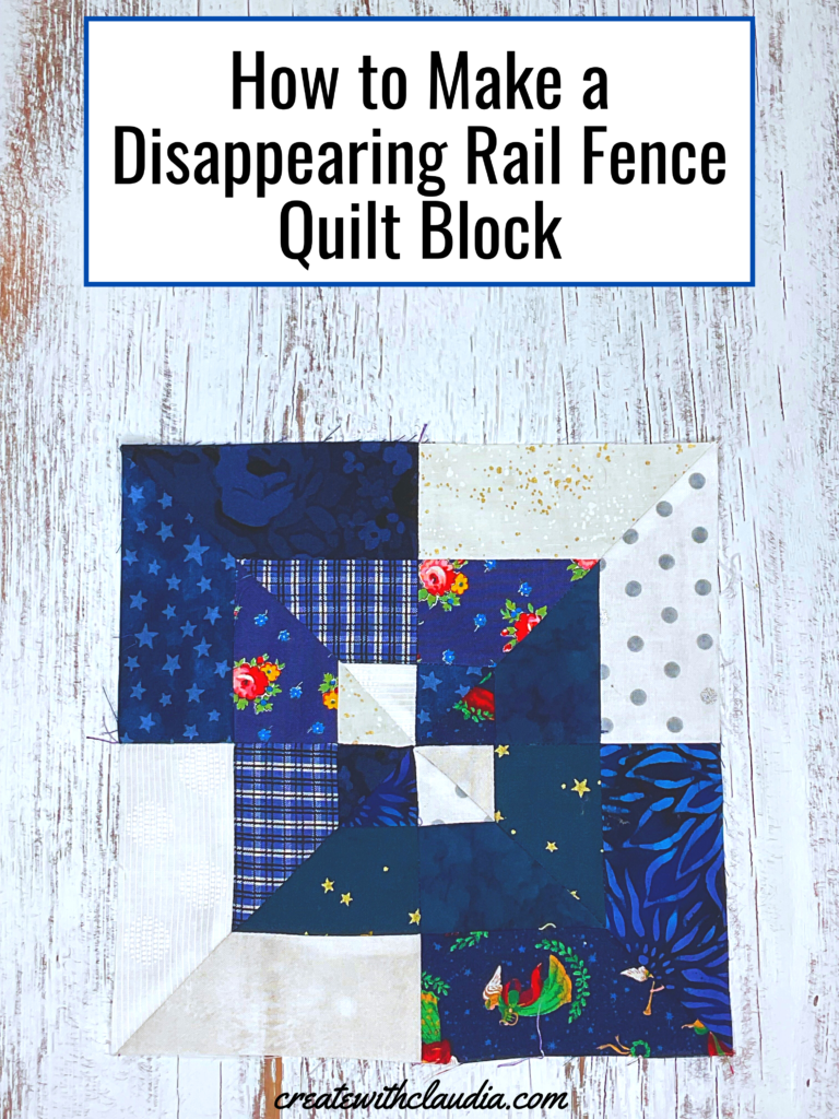 How To Make A Disappearing Rail Fence Quilt Block Create With Claudia