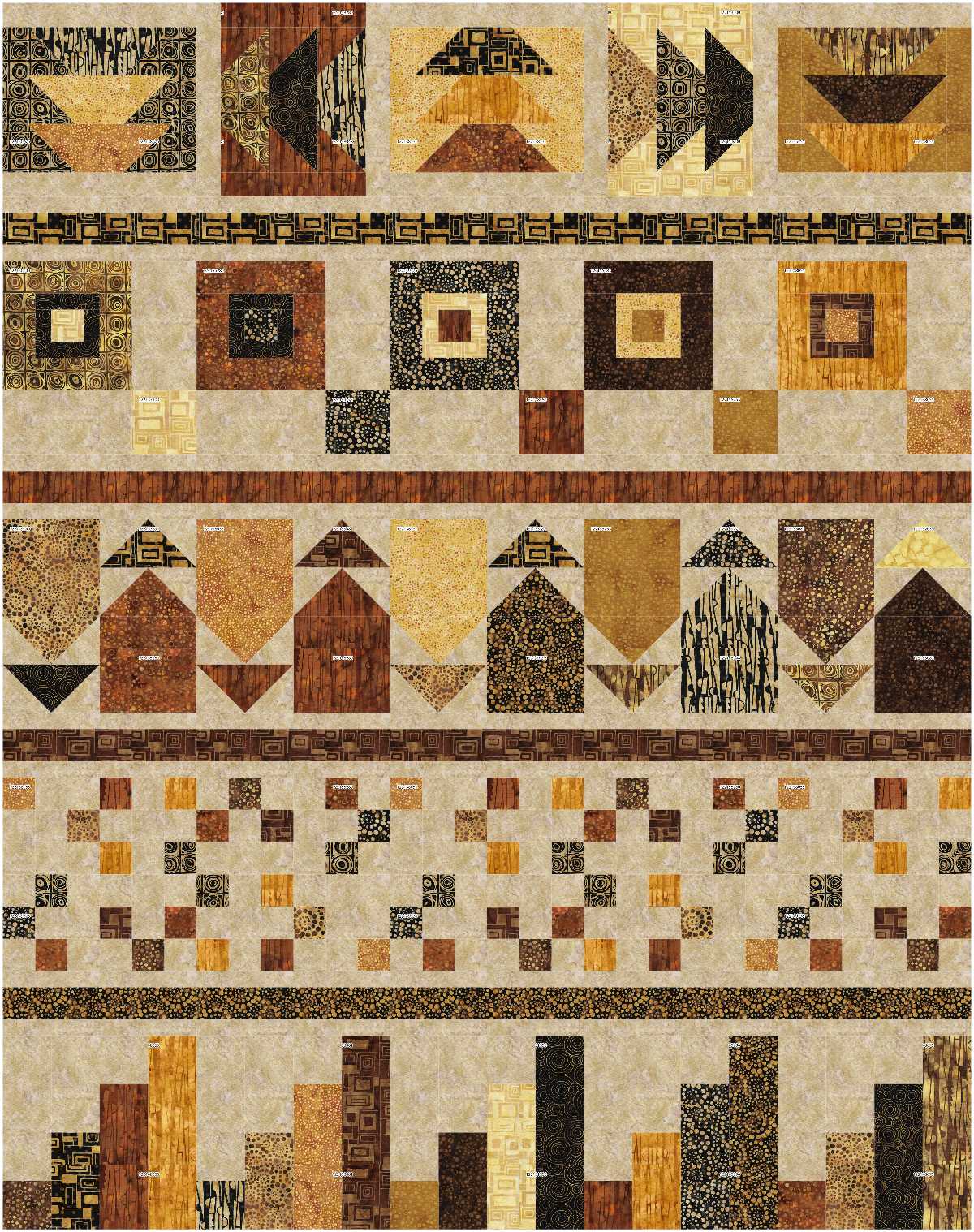 Row by Row Quilt with Island Batik's New Line Interurban - Create with ...