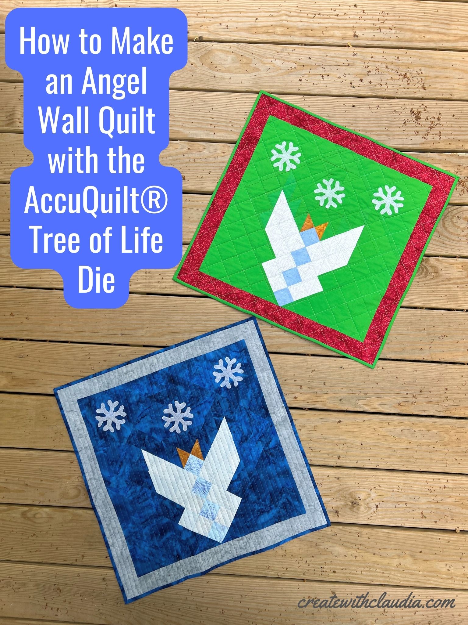 How to Make an Angel Mini Quilt with the AccuQuilt® Tree of Life Die -  Create with Claudia